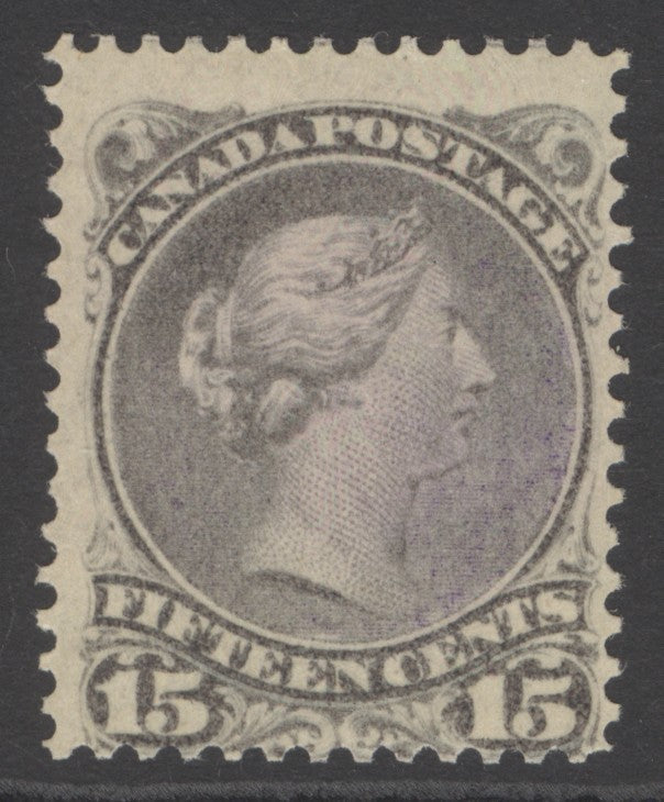 SG 61c Canada 1868-90. 15c dull grey-purple. Unmounted mint CAT £325