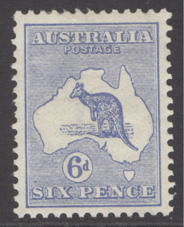 SG 9 Australia 1913. 6d ultramarine. A fine fresh mounted mint example CAT £95