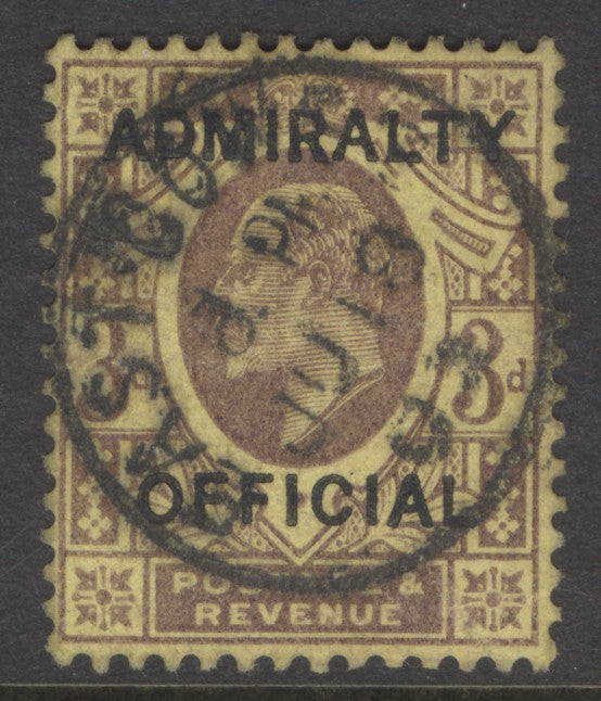 SG O106 3d purple/yellow. A very fine used CDS example