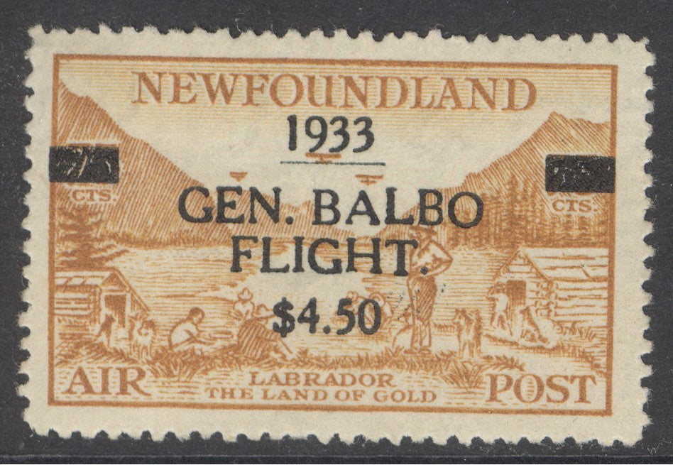 SG 235 Newfoundland 1933. $4.50 on 75c. A fine fresh unmounted mint example CAT £275