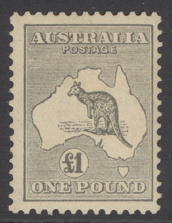 SG 137 Australia 1931-36. £1 grey. Very lightly mounted mint CAT £650
