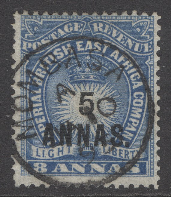 SG 27 BEA 1894. 5a on 8a blue. Superb used with a Mombasa CDS