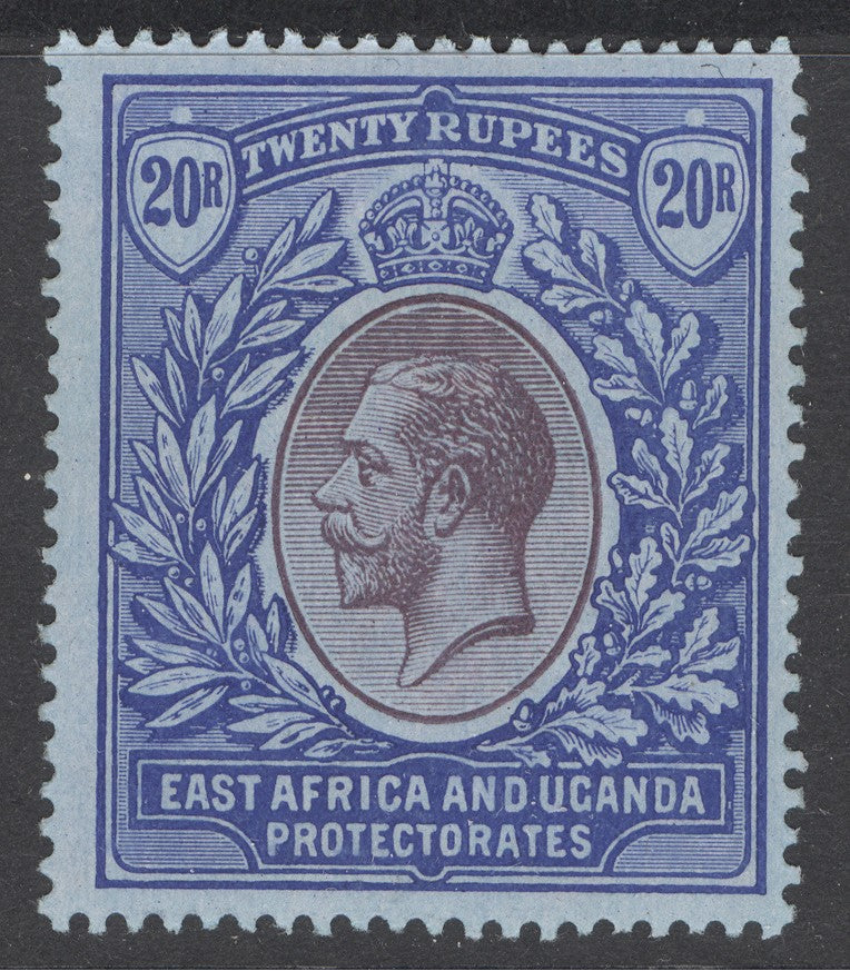 SG 60 EA&U 1912-21. 20r purple & blue/blue. Very lightly mounted mint. Lovely deep colour CAT £600
