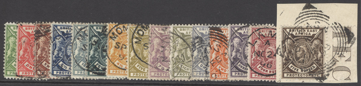 SG 65-79 BEA 1896. ½a-5r set of 15. Very fine used CAT £325