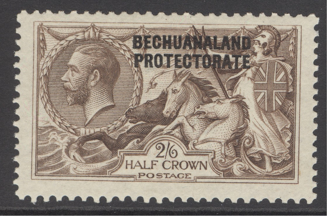 SG 86 Bechuanaland 1913. 2/6 sepia. Very lightly mounted mint CAT £140