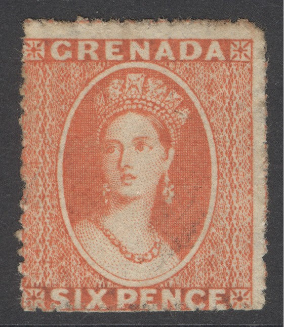 SG 9 Grenada 1863-71. 6d vermilion. Fresh mint without gum CAT £750