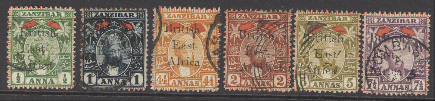 SG 80-85 BEA 1897. ½a-7½a set of 6. Very fine used CAT £325