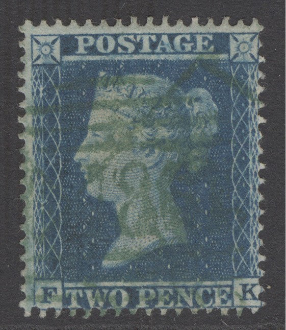 SG 27 2d blue plate 5, watermark large crown, perf 16. Fine used with an Irish ‘186 diamond in green CAT £450
