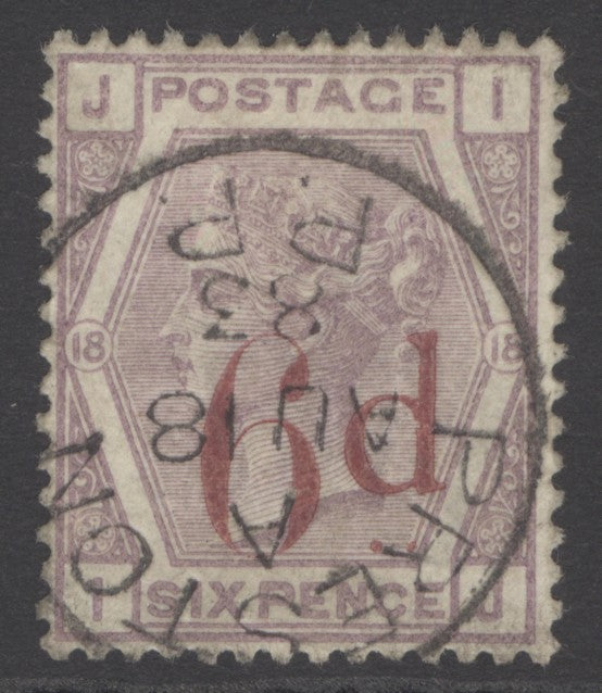 SG 162 6d on 6d lilac. Very fine used with a Preston, Aug 8th 1883 CDS