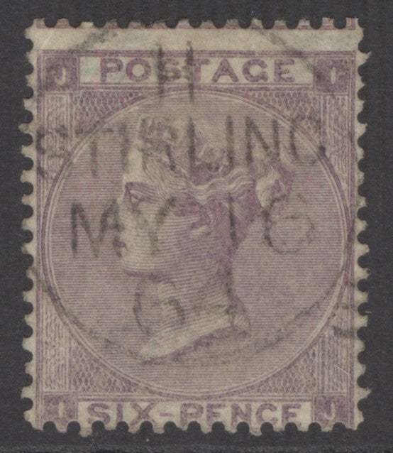 SG 84 6d lilac. Very fine used with an upright Stirling CDS, May 16th 1864