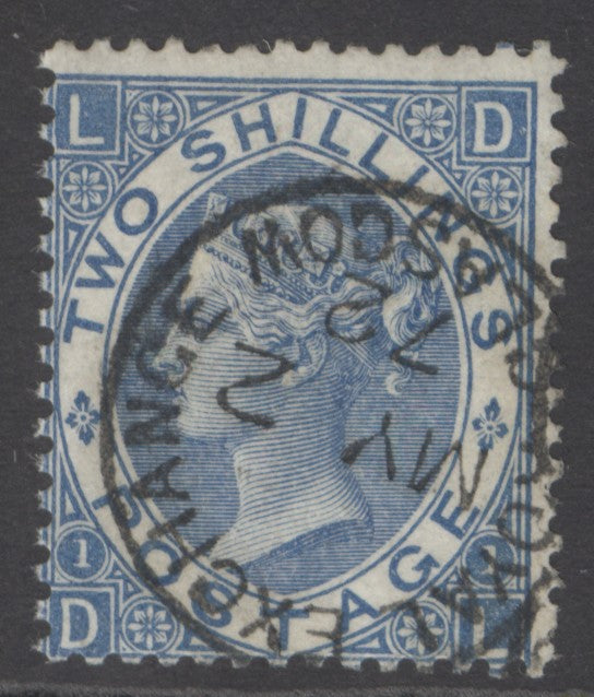 SG 118 2/- dull blue. Very fine used with a Royal Glasgow exchange CDS, May 2nd 1872