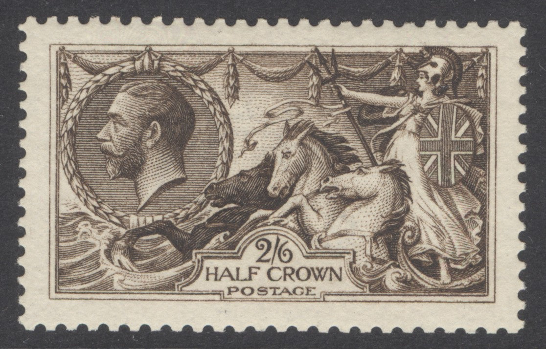 SG 399 2/6 deep sepia-brown. A fine fresh very lightly mounted mint example. Nice deep colour & well centred CAT £350
