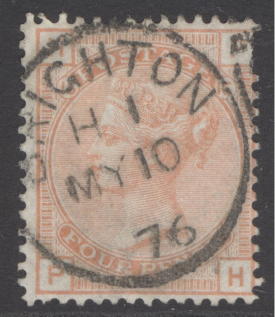 SG 152 4d vermilion. Very fine used with a Brighton CDS, May 10th 1876 CAT £300