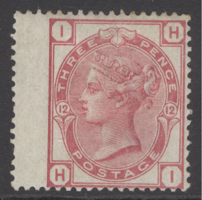 SG 143 3d rose plate 12. Lightly mounted mint, good deep colour CAT £350