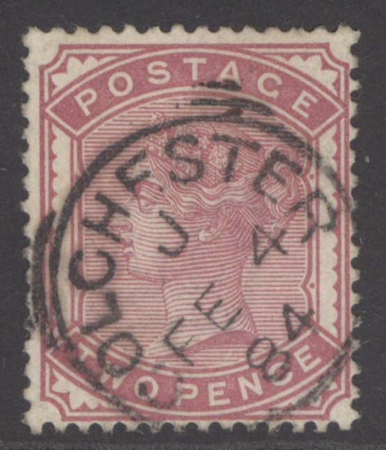 SG 168a 2d deep rose. Very fine used with a Colchester CDS, Feb 4th 1884