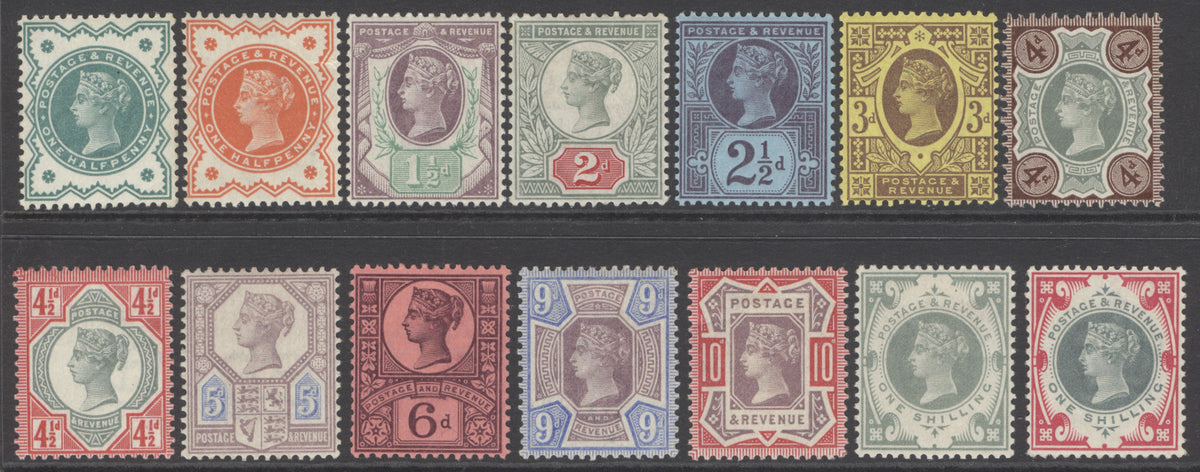 SG 197-214. 1887. ½d-1/- 14 values. A fine fresh very lightly mounted mint set