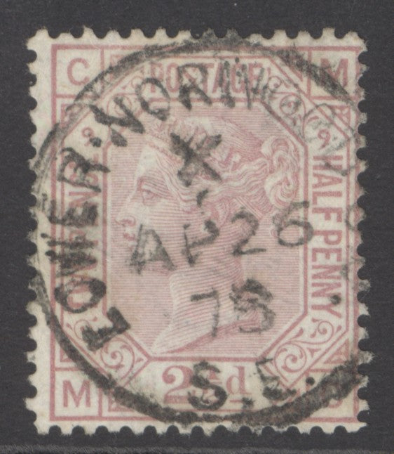 SG 141 2½d rosy-mauve plate 9. Very fine used with a Lower-Norwood CDS
