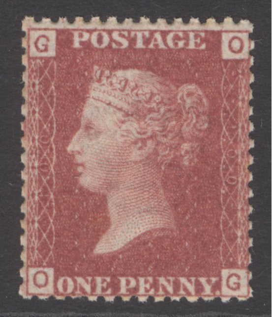 SG 43 1d rose-red plate 100 lettered OG. A fine unmounted mint example CAT £60