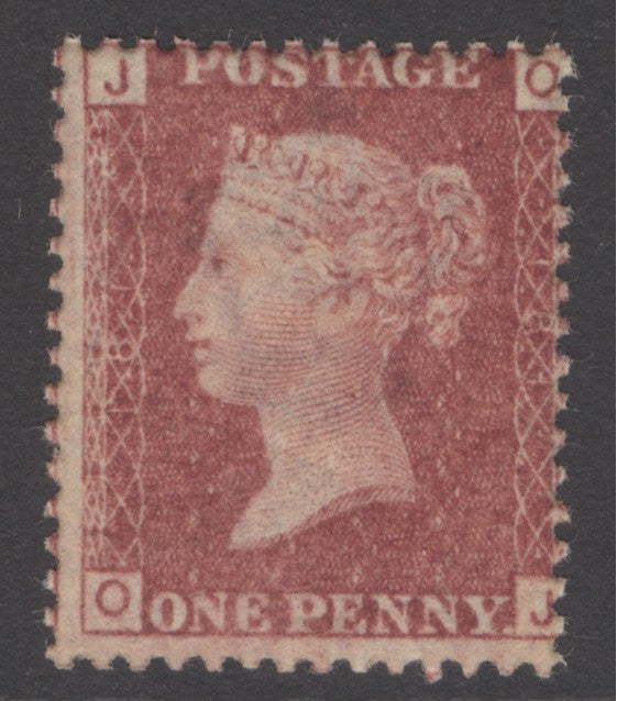 SG 43 1d rose-red plate 181 lettered OJ. A fine fresh unmounted mint example CAT £45
