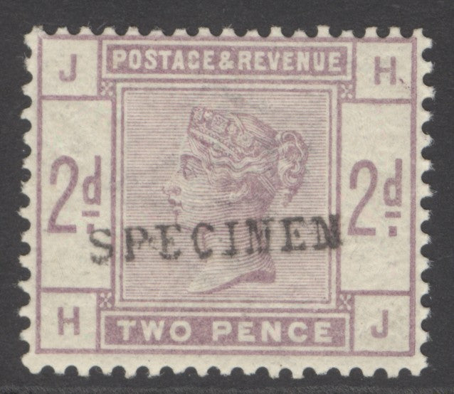 SG 189 2d lilac, overprinted specimen. Fine unmounted mint CAT £85