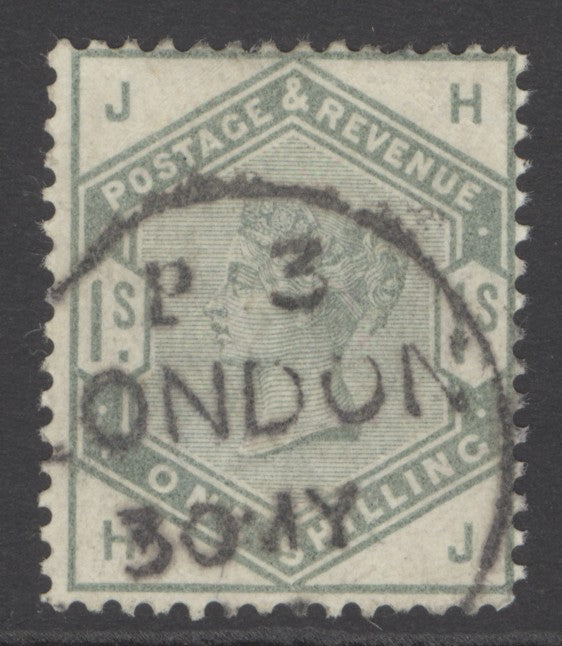 SG 196 1/- dull green. Very fine used with a London CDS. Good deep colour CAT £325