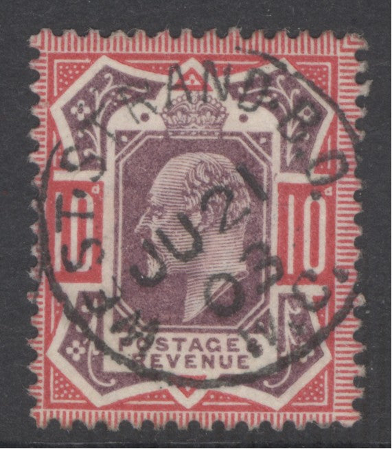 SG 254 10d dull purple & carmine. Very fine used with a West Strand, June 21st 1903 CDS