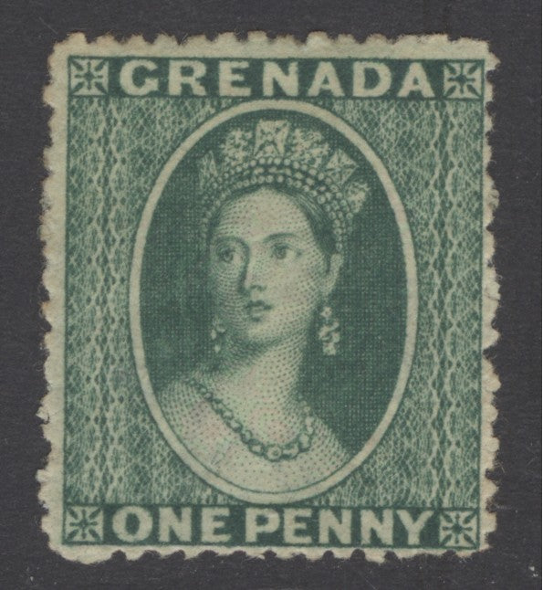SG 19 Grenada 1861. 1d green. A fresh mounted mint example CAT £180