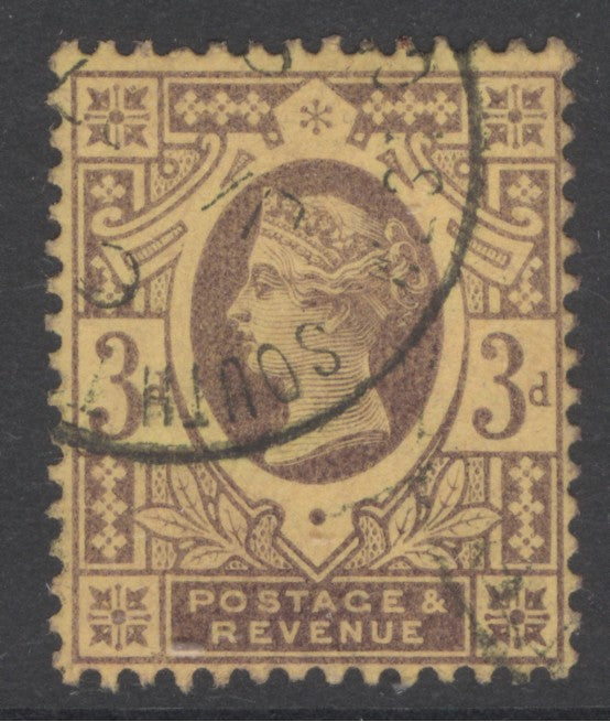 SG 204 3d purple/orange. A very fine used CDS example