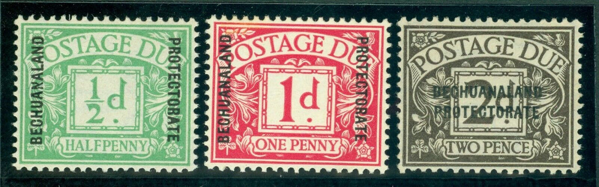 SG D1-D3 Bechuanaland 1926. ½d to 2d postage due set of 3 values. Fine unmounted mint CAT £50
