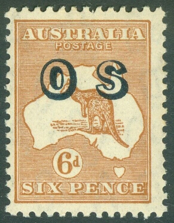 SG O133 Australia 1932. 6d chestnut. Unmounted mint CAT £42
