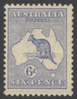 SG 9 Australia 1913-14. 6d ultramarine, watermark 2, die 2. Very lightly mounted mint CAT £95