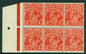 SG 99 Australia 1926-30. 2d golden-scarlet perf 13½ x 12½d. A fine unmounted mint marginal block of 6 CAT £112