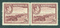 SG 106a Antigua 1938. 2/6 maroon pair. Lightly mounted mint CAT £84