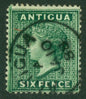 SG 29 Antigua 1884-87 6d deep green. Very fine used Antigua CDS, Jan 10th 1888 CAT £120