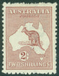 SG 74 Australia 1924-25. 2/- maroon. A fine very lightly mounted mint example CAT £80