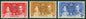 SG 107-109 Bermuda 1937 Coronation set of 3 'perf' specimen (horseshoe). Fine fresh mounted mint CAT £225