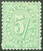 SG D59 Australia 1908-09. 5/- dull green Postage Due perf 11½x11. Lightly mounted mint CAT £300