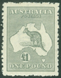 SG 75 Australia 1924-25. £1 grey. A fine fresh very lightly mounted mint example CAT £650