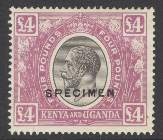 SG 98 KUT 1922-27. £4 black & magenta. A fine fresh very lightly mounted mint example