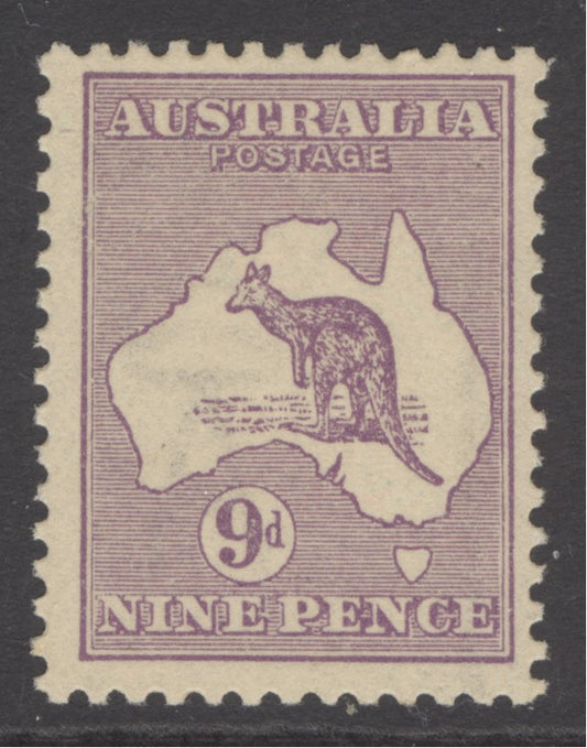 SG 27 Australia 1915. 9d violet, watermark 5. Very lightly mounted mint CAT £225