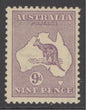 SG 27 Australia 1915. 9d violet, watermark 5. Very lightly mounted mint CAT £225