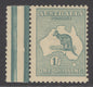 SG 28 Australia 1915. 1/- blue-green, watermark 5. Unmounted mint marginal example CAT £225
