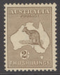 SG 29 Australia 1915. 2/- brown, watermark 5. Very lightly mounted mint. Good colour & well centred CAT £800