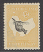 SG 30wa Australia 1915. 5/- grey & yellow, variety inverted watermark. Very lightly mounted mint. Well centred, good colours. Very scarce CAT £1400. Peter Holcombe cert