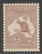 SG 110 Australia 1929-30. 2/- maroon, watermark 7. A fine fresh unmounted mint example with good colour & well centred CAT £150
