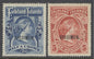 SG 41 & 42 Falklands 1898. 2/6 & 5/- overprinted specimen. Fine fresh lightly mounted mint examples CAT £650
