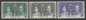 SG 118-120 Gibraltar 1937 Coronation set of 3 ‘Perf’ specimen. Fine mounted mint CAT £190