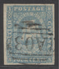 SG 21 British Guiana 1860. Framed figures 4c blue. Very fine used ‘A03’ numeral. 4 fine-large margins CAT £800