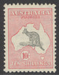 SG 136 Australia 1931-36. 10/- grey & pink, perf 12, die 2 (watermark 15.  A fine fresh mounted mint example. Well centred & good colour CAT £450
