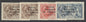 SG 17-21. Ireland 1922. 2/6 to 10/-. Fine mounted mint CAT £375